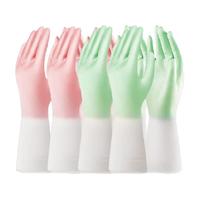家务手套家用女厨房洗碗刷碗不伤手防滑洗衣橡胶手套4双