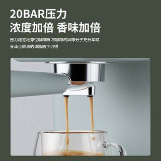 柏翠PE3322咖啡机小型复古家用全半自动意式机打奶泡
