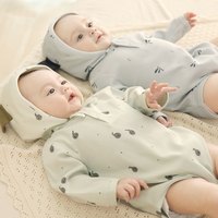 婴儿连体衣春秋莫代尔新生儿哈衣爬爬服小月龄包屁衣春季宝宝衣服