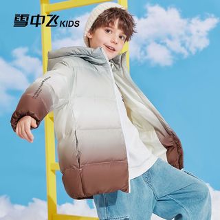 雪中飞 SNOWFLYING童装儿童羽绒服冬季男童洋气中大童女童轻薄渐变羽绒服