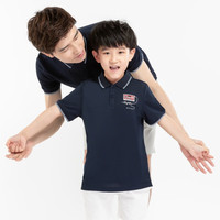 柒牌男装夏季POLO衫时尚短袖透气凉爽子装休闲百搭上衣118JT73020 藏青(童装) 130