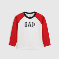 GAP【大小童同款】男女童2025春季棉质长袖T恤儿童装687263
