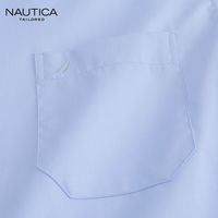 NAUTICA TAILORED 夏季高级短袖男士简约正装衬衫商务职业衬衣