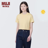 無印良品 MUJI(無印良品 ) 女式 防紫外线凉感 短款 短袖T恤 上衣打底衫女款内搭夏季防晒