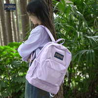 JANSPORT 2024年蜜蜡粉书包休闲运动双肩包初高中大包