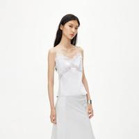 【豹纹吊带】春季蕾丝吊带修身短款雪纺衫女