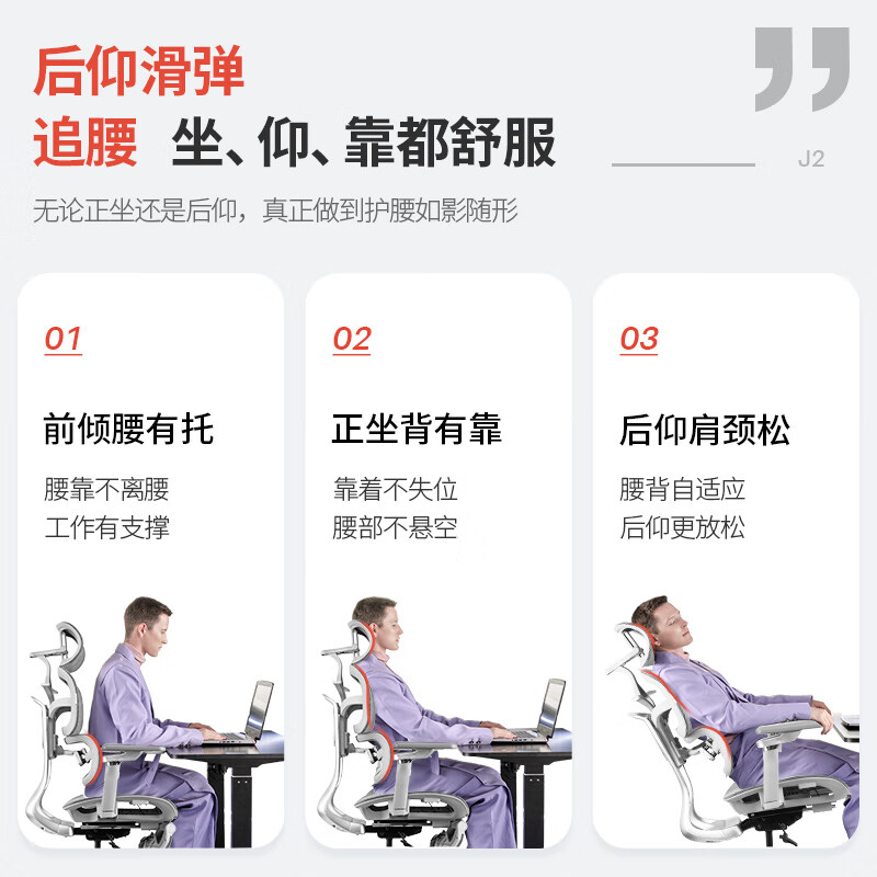 Gedeli/歌德利 护腰透气 人体工学椅+4D扶手+铝合金脚  龙纹灰