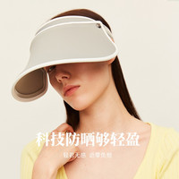 OhSunny防晒帽防紫外线空顶遮阳帽遮脸太阳帽子夏天运动户外大檐 石洗蓝