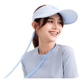 OhSunny防晒帽防紫外线空顶遮阳帽遮脸太阳帽子夏天运动户外大檐 糖果粉