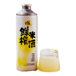 生龙 鲜榨米酒桂花酒糯米酒醪糟汁大便携即开即饮低度微醺装 鲜榨米酒 2瓶