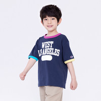 【短袖短裤福袋领券2件159】Champion冠军童装儿童短袖T恤 荧光黄(贴布logo) XS