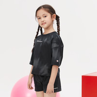 【福袋领券2件159】Champion冠军童装男女童短袖T恤运动短裤 白色(背面图案) L