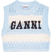 GANNI 条纹针织背心 28287291