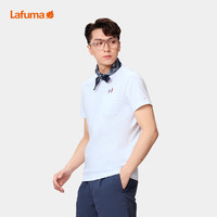 LAFUMA乐飞叶户外通勤印花短袖T恤男休闲圆领上衣 白色 175/96A