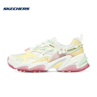 SKECHERS斯凯奇桃花鞋新款花漾系列老爹鞋机甲鞋二代896116 896116-WMLT 白色/多彩色 36