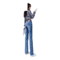 红蜻蜓 RED DRAGONFLY直筒牛仔裤女新款2025年春季女装烟管裤显瘦女士长阔腿裤子女