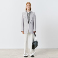 麦檬【限量特惠/捡漏】春秋简约通勤气质亚麻西装外套女5C3110571