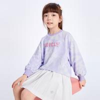 民族风扎染儿童卫衣女童春秋装中大童甜美文艺套头廓形上衣环保潮