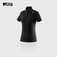 Fooxmet风谜运动POLO衫短袖男士2024夏季高端商务翻领T恤 2XL 黑色女款