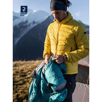 迪卡侬户外徒步露营木乃伊睡袋保暖便携隔脏旅行冬季5℃黄棕色M-2925130