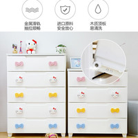 爱丽思（IRIS）收纳柜 kitty塑料收纳柜抽屉式密闭防尘整理柜爱丽丝儿童宝宝衣柜 5层【面宽56cm密闭】美乐蒂