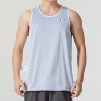 安德玛(Under Armour)运动背心男 篮球跑步训练舒适透气无袖T恤 1377310-400 M