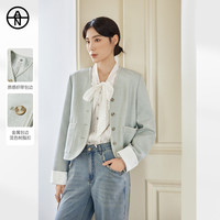 DUIBAI 春装法式复古小香风显瘦短款正肩外套