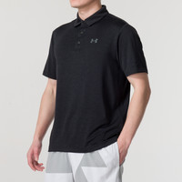 UA/安德玛 UNDER ARMOURPlayoff Polo 2.0男黑色短袖polo衫宽松休闲运动上衣T恤 S