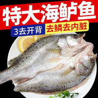 海鲈鱼开背新鲜冷冻鲜活深海鱼白蕉七星海卢鱼水产烤鱼半成品商用