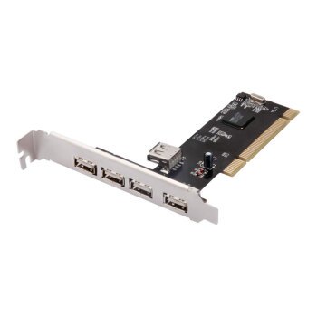 魔羯 MC1013 PCI转USB2.0五口扩展卡/转接卡 台式电脑主机后置5口USB2.0扩展