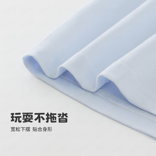 MQDMINI童装儿童套装男童背心短裤夏季小童运动套宝宝衣服 呆呆熊沐云蓝 120