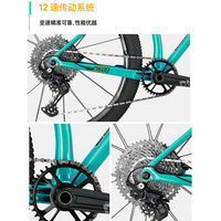 千里达（TRINX）无极Q600超轻铝合金禧玛诺DEOREM6100越野12速山地车自行车成人 Q600PRO绿灰 29*15英寸:160-170cm左右 12速