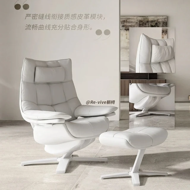 NATUZZI ITALIA意大利纯Re-Vive人体工程学躺椅办公总裁椅完美护腰护脊灰色