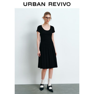  URBAN REVIVO 显瘦 女士短袖T恤  黑色 M