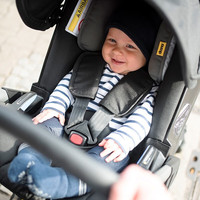 DOONA新生婴儿推车多功能汽车座椅便携提篮三合一折叠伞车 流光绿+底座（20号前）