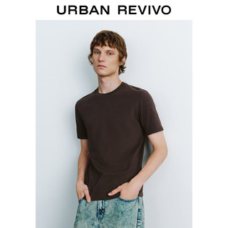 URBAN REVIVO UMY440018 圆领短袖T恤 暗紫 M