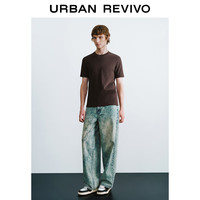URBAN REVIVO UMY440018 圆领短袖T恤 暗紫 M