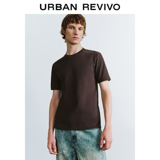 URBAN REVIVO UMY440018 圆领短袖T恤 暗紫 M