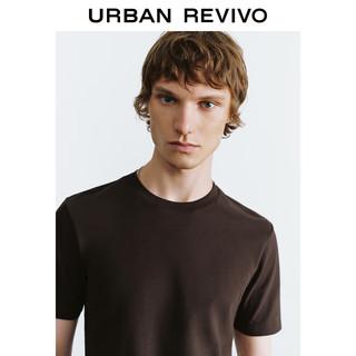 URBAN REVIVO UMY440018 圆领短袖T恤 暗紫 M