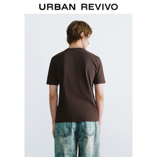 URBAN REVIVO UMY440018 圆领短袖T恤 暗紫 M