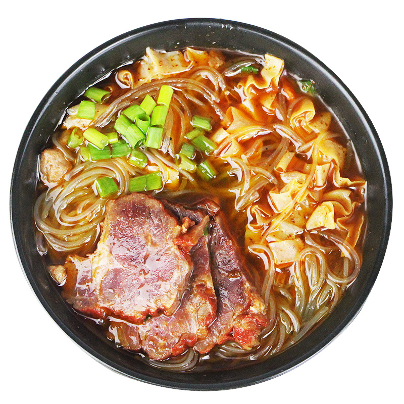 102g*6桶装老刘头淮南牛肉汤粉丝米线方便面速食早餐夜宵泡面