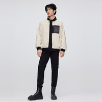 波司登（BOSIDENG）奥莱特价清仓春秋轻薄鹅绒款羽绒服时尚立领外套 牛奶白8289 S 160/84A