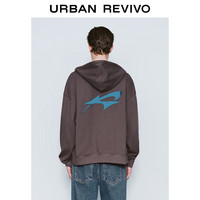URBAN REVIVO 刺绣 男士夹克 暗紫 M