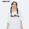 MUXXISS HEART/麦克斯桃心2025短袖t恤夏季潮流半袖上衣 2XL 虚幻爱心杏色T恤