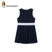 暇步士（Hush Puppies）童装儿童女童夏季舒适爽滑平整不易变形连衣裙 深藏蓝 130cm