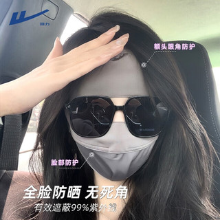 回力（Warrior）大檐遮阳帽子女夏户外防紫外线空顶帽防晒遮脸凉帽运动登山太阳帽 黑色 【遮阳帽+防晒面罩】