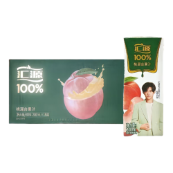 汇源 100%桃混合果汁 200ml*18盒 整箱 送礼解渴饮料