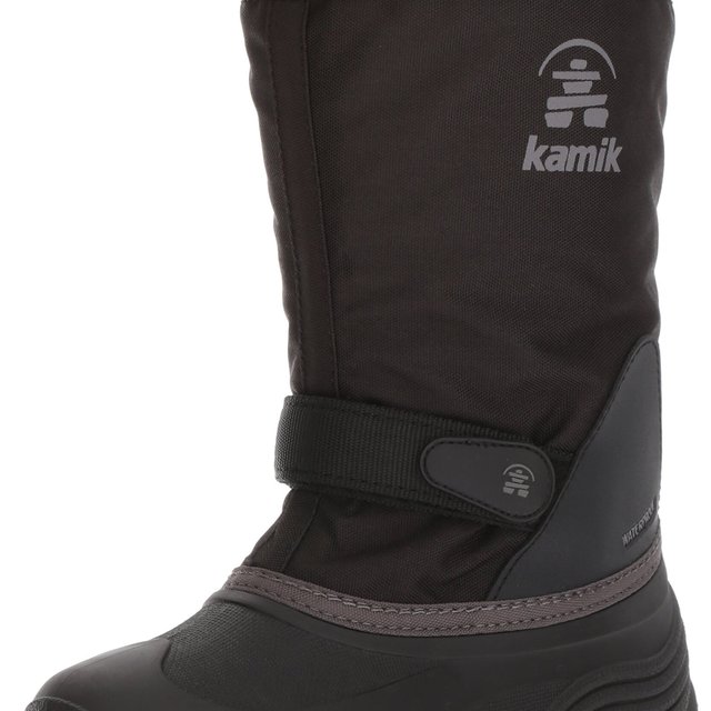 Kamik Waterbug5 雪地靴 Black/Charcoal 7 Big Kid