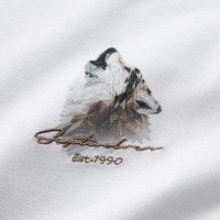 七匹狼短袖T恤男夏季狼头刺绣圆领打底衫男士休闲简约短T男装休闲上衣服 803(本白) 185/100A(XXXL)