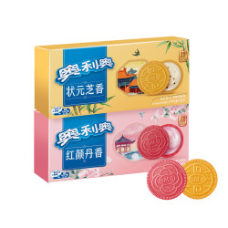 OREO 奥利奥 奶油牡丹味夹心饼干194g+芝麻奶酥味夹心饼干194g